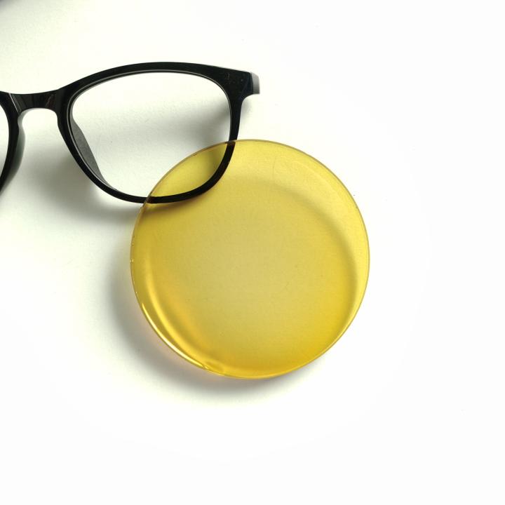 1.56 Night Seeing Yellow Driving Lens Single Vision Color Optical Lens for Driving